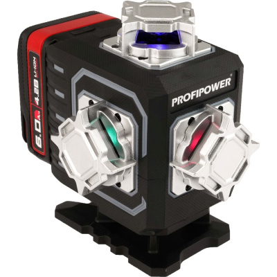 Лазерный нивелир Profipower NL-16G (16 лучей, лазер - зеленый, синий, красный, фиолетовый, Li-ion-2шт. 6.0Ач, пульт ДУ