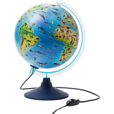 Глобус интерактивный + очки VR, зоогеографический, GLOBEN, 25см, с подсветкой, INT12500306