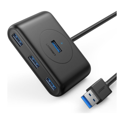 USB концентратор Ugreen хаб 4 х USB 3.0, 1 м, цвет черный