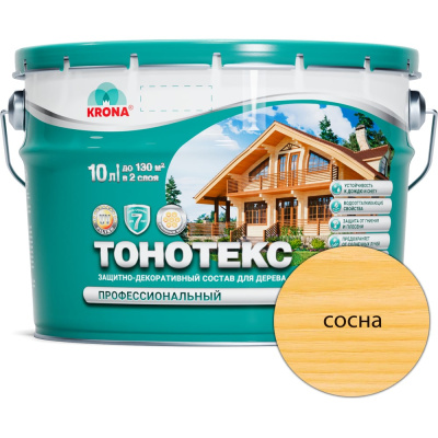 Защитно-декоративный состав для дерева KRONA Тонотекс 66303608