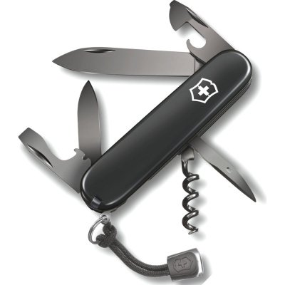 Нож Victorinox Spartan, 91 мм, 12 функций, черный