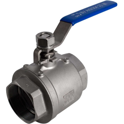 Кран шаровый муфтовый двусоставной нержавеющий NEWKEY (2PC) AISI304 DN65 (2 1/2"), (CF8), PN25 NK-BML65/4