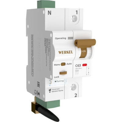 Умный автоматический выключатель WERKEL 1 p 63 a c 6 ka