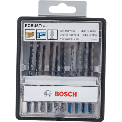 Набор пилок Robust Line T хвостовик 10 шт Bosch