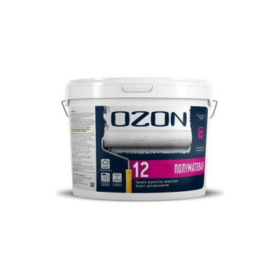 Акрилатно-латексная краска OZON ВД-АК 152 С (моющаяся; прозрачная; 9 л; 11 кг) ВД-АК-152С-11