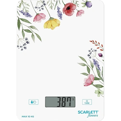 Весы Scarlett SC-KS57P83,кухонные,Flowers