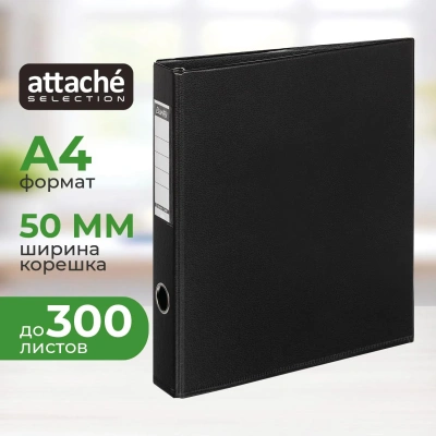 Папка на 4-х кольцах 50мм черная Россия