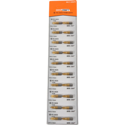 Биты TITAN в ленте Craftmate (20 шт; PZ2; 25 мм) Novocraft
