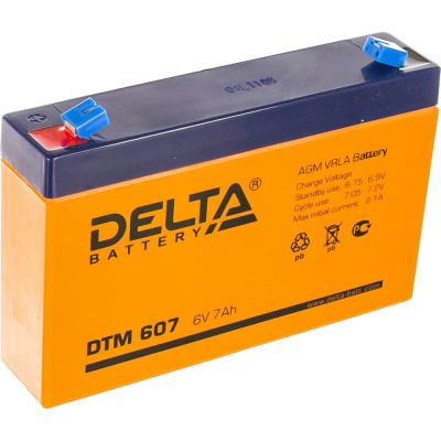 Аккумуляторная батарея Delta DTM 607 - свинцово-кислотный аккумулятор серии, предназначенной для эксплуатации