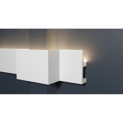 Потолочный карниз Decor-Dizayn ударопрочный влагостойкий под LED подсветку 80Х25Х2000 мм DD615 из полистирола высокой