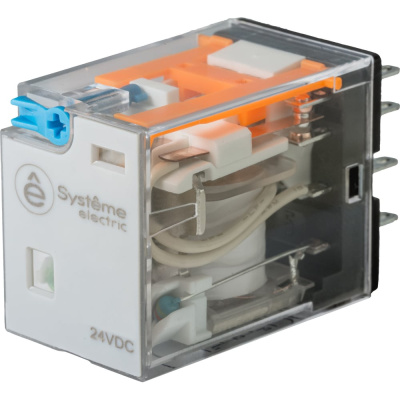 Реле Systeme Electric 10A 2CO 24VDC тест кнопка LED SXM2CB2BD