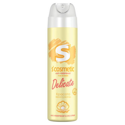 Дезодорант-антиперспирант женский 145 мл, S’COSMETIC "Delicate", СИБИАР, 5-05.01.024.15