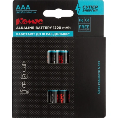 Батарейка Комус AAA/LR03 уп/40шт