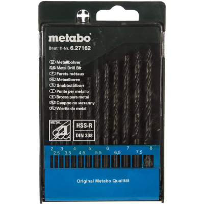 Набор сверл по металлу Metabo HSS-R