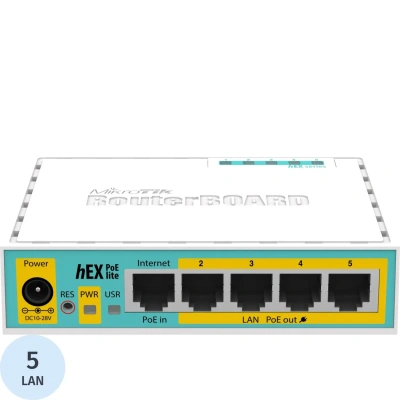 Маршрутизатор Mikrotik hEX PoE lite with 650MHz CPU (RB750UPR2)