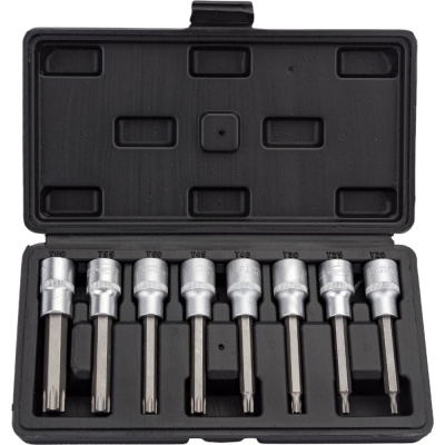 Набор головок DR1/2", вставка TORX Т20-Т60, L=100 мм, 8 шт., в кейсе АвтоDело