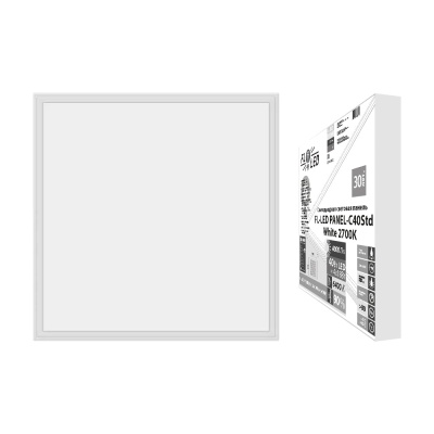 Светодиодная плоская панель FL-LED PANEL-C40Std White 2700K 595x595x10мм 40Вт 4000Лм БП в комплекте