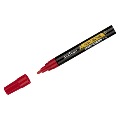 Маркер-краска MunHwa "Professional Paint Marker" красная, 4мм, нитро-основа