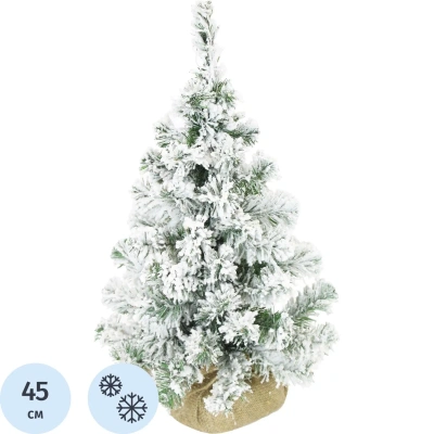 Елка Вьюга зеленая заснеженная в мешке 0,45 м 62045