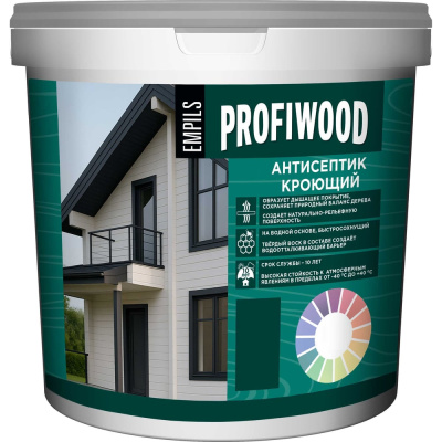 Антисептик кроющий Profiwood белый, База А, 2.1 л, 2.6 кг