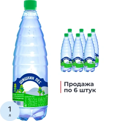 Вода питьевая Шишкин Лес газ ПЭТ 1л