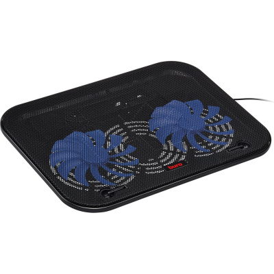 Подставка для ноутбука BURO BU-LCP140-B214H 14" 338x255x22 мм, 1xUSB, 2x140 мм FAN, 480 г, металлическая сетка