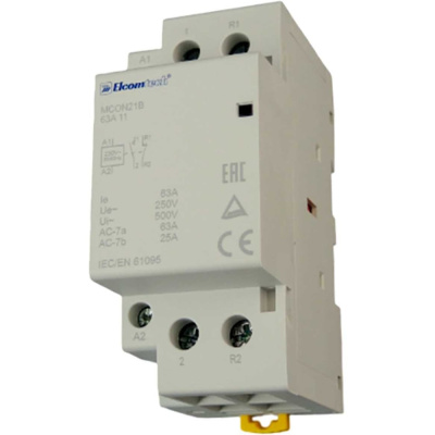 Контактор модульный ELCOMTECH MCON21B-63-11-230AC 63A 1NO 1NC 230VAC 2х модуль
