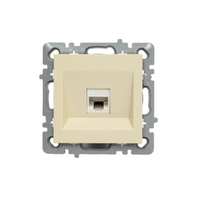 Механизм 1-местной компьютерной розетки Nilson СУ RJ45 CAT6, moda-advantage кремовый