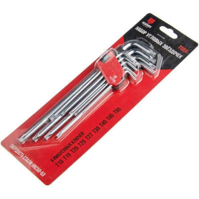 Набор имбусовых ключей TORX HEADROCK средний, 9 предметов