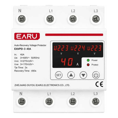 Реле напряжения EARU EAVPD-3 40A
