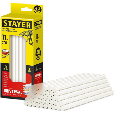 Стержни для клеевого пистолета STAYER Super Fix Universal 11x200 мм, 40 шт