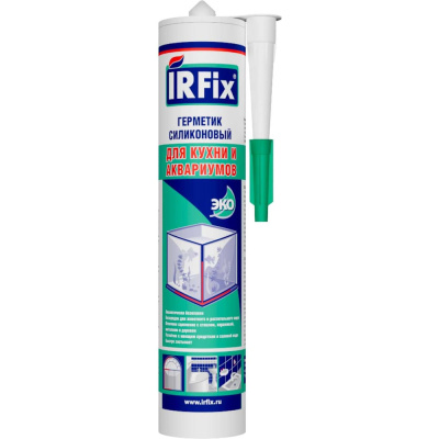 Аквариумный силиконовый герметик IRFIX бесцветный, 310 мл