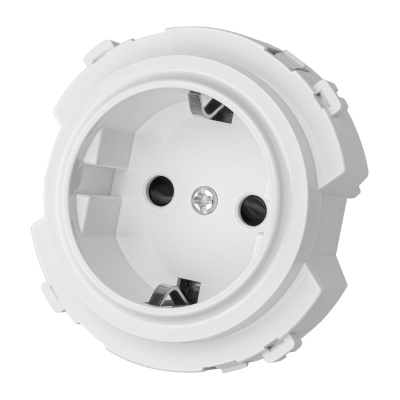 Розетка TDM ELECTRIC 2п+з 16а 250в с защитными шторками белая, "байкал"