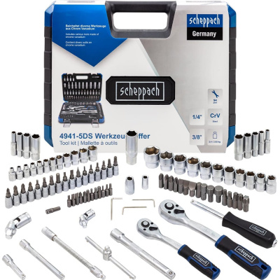Набор инструментов Scheppach 1/4", 3/8" 94 предмета