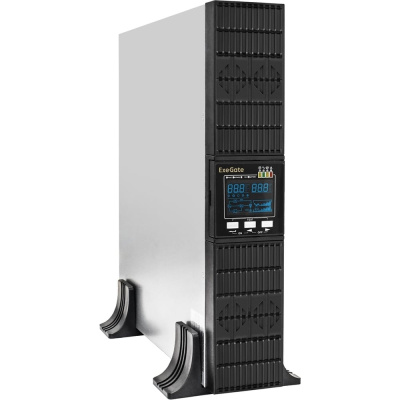 ИБП ExeGate On-line PowerExpert ULS-1000.LCD.AVR.1SH.2C13.USB.RS232.SNMP.2U 1000VA 1000W, On-Line, PF=1, LCD