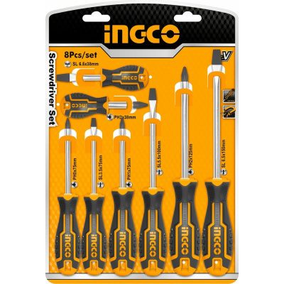 Набор отверток INGCO 8 шт