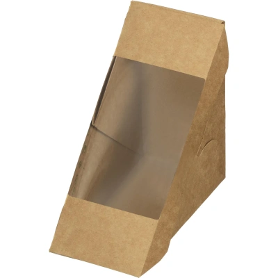 Упаковка ECO SANDWICH 70, 127х127х70, крафт, 500 шт/кор