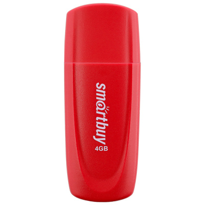 Память Smart Buy "Scout" 4GB, USB 2.0 Flash Drive, красный