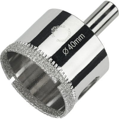 Коронка алмазная по керамике, плитке и стеклу 40 мм Diamond Industrial