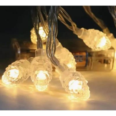 Гирлянда светодиодная 10 LED ламп, длина 1,5 м, теплый белый, арт.94808