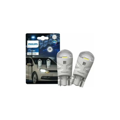 Лампа PHILIPS W5W 12v 0,6W (W2,1x9,5d) 6000K Ultinon Pro3100 SI, блистер, 2шт