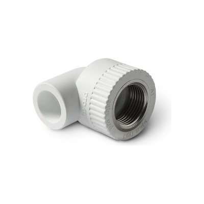 Комбинированный угольник PRO AQUA PP-R ВР белый, 25 мм, 1/2"