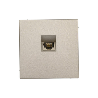 Розетка компьютерная Systeme Electric ArtGallery, RJ45, кат. 6A, механизм, Шампань
