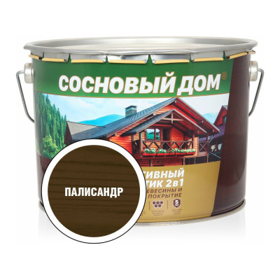 Декоративно-защитный состав для древесины дом палисандр, 9 л
