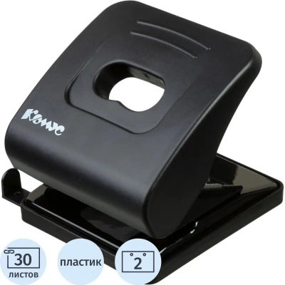 Дырокол Комус Prima 6345 черный до 30л.