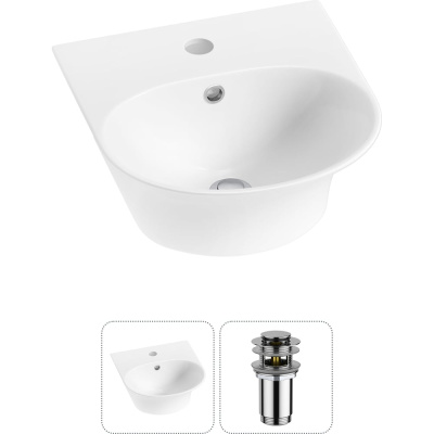 Комплект 2 в 1 Wellsee Lavinia Boho Bathroom Sink накладная/подвесная раковина 34x36 см
