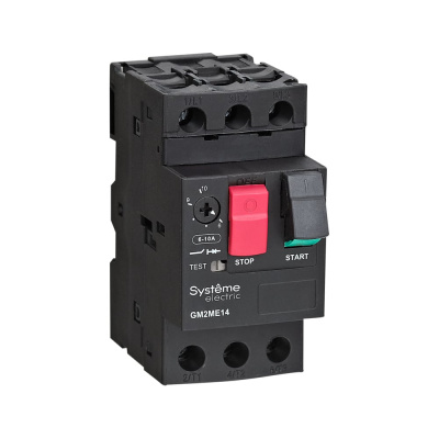 Автоматический выключатель Systeme Electric ЗАЩ.ДВ. GM2ME 6.3-10A КОМБ.РАСЦЕПИТЕЛЬ КНОП.УПР. (GV2ME14)