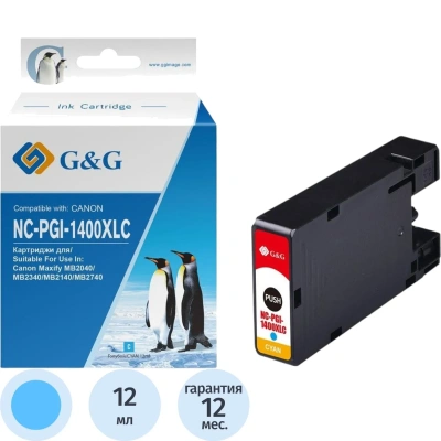 Картридж струйный G&G PGI-1400XL C гол. для Canon MB2050/MB2350/MB2040