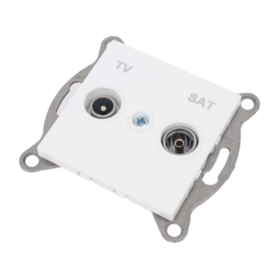 Механизм розетки GUSI ELECTRIC Ugra TV+ SAT, оконечной, СУ, белый С11TS1-001