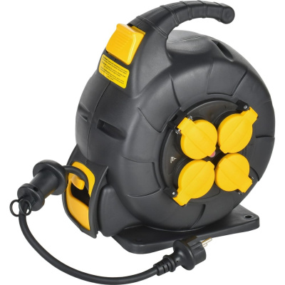 Удлинитель IEK Twist катушка ук10 2p+pe/10м, 3x1,5мм2, КГ, автосмотка, ip44